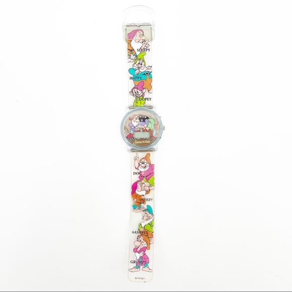Disney Accessories - VINTAGE DISNEY Watch Snow White Seven Dwarfs Y2K 90s Adjustable Needs Battery